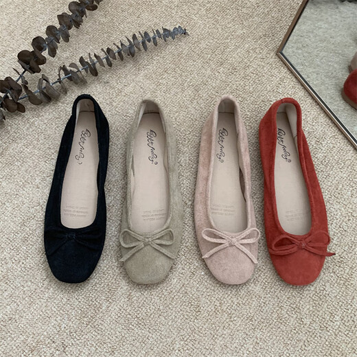 Belle Tread Bow Square Toe Light Mouth Shower para mujeres zapatos de cucharada plana plana Tacón plano Ballet Ballet Ballet Zapatos de boda Cómodos Mujeres embarazadas Four Seasons Single Zapatos para mujeres 2025 Summer NUEVO 683-4 Patente de cuero Light Blue 39