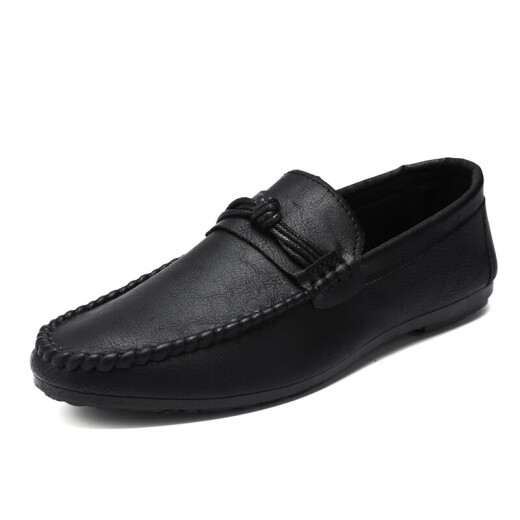 Rote Libelle-Fleischschuhe koreanische Geschäftsarbeit lässige Lederschuhe atmungsaktiv und vielseitig Anti-Rutsch-Ein-Pin-Männerschuhe 2025 Spring D826 Brown + Höhenverstärkung Pad 40 klein