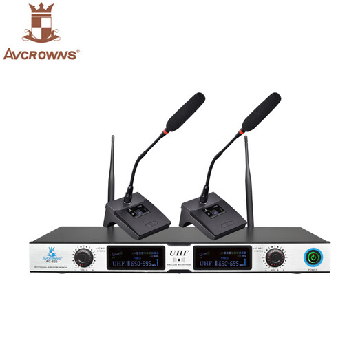 
AVCROWNS Crown Microphone AC-826 Dual Meeting One Tow Two Meeting Wireless Microphone Outdoor High-end Meeting AC-826 Dual Meeting