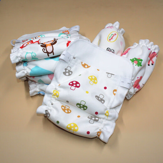 
Aoyanlai Diaper Pants Spring and Summer Newborn Baby Pure Cotton Breathable Washable Baby Ring Diaper Pants Waterproof Diaper Diaper Pants 1 Pack Upgrade version without waterproof b S (5-12Jin [Jin equals about 0.5 kg])