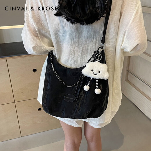 CinvaiKrose official website small c/k shoulder bag women's 2025 new tote bag light luxury niche crossbody bag women's bag green green [Mother's Day gift practical + mother +