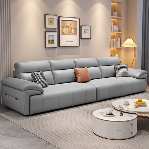 Jianxin genuine leather sofa living room 2025 new small apartment straight-row sofa modern simple leather sofa 868