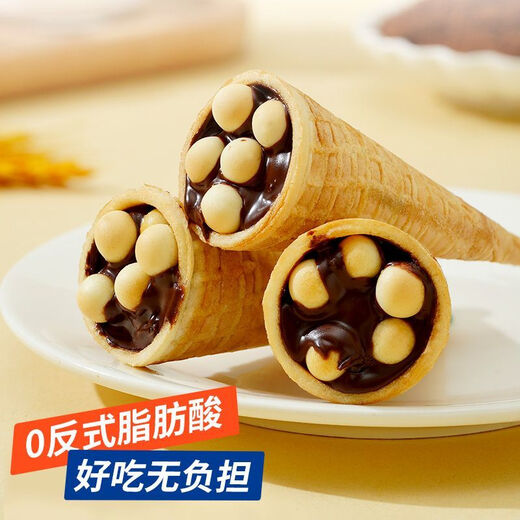 
Ahuatian chocolate cool crispy sandwich cookies star cup ice cream children's snacks and snacks Ahuatian cocoa cool crispy malt cocoa flavor 684g [36 tubes] 3 boxes whole