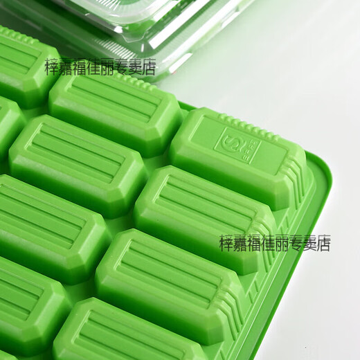 Zi Jiafu disposable dumpling box quick-frozen dumpling box wonton packaging box commercial green and white dumpling box divided wonton box lunch box 15 grid green and white dumpling box + lid 10 sets
