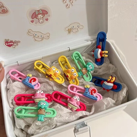 [Accessoires de cheveux de dopamine] Clip latéral de la dopamine colorée à la dopamine éponge de la dopamine Pai Big Clip Clip coiffure petite bouchée de canard