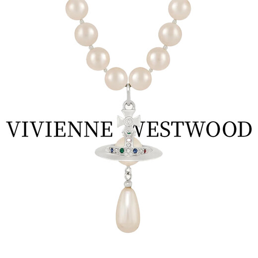 Vivienne Westwood (Vivienne Westwood) purchasing spot Queen Mother Necklace Star Same Style Flagship Authentic Saturn Pearl Necklace Gift Birthday Gift Silver-Saturn Pendant Clavicle Chain