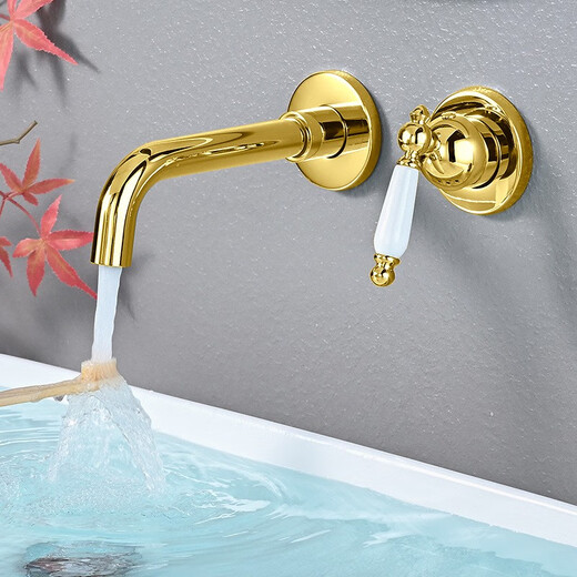 Kohlers neues Home Retro Wall-Wasserhahn versteckt in bedeckte heiße und kalte Kupfer Badezimmer Waschbecken Waschland SH-713F Antique-Bras-Gelenk