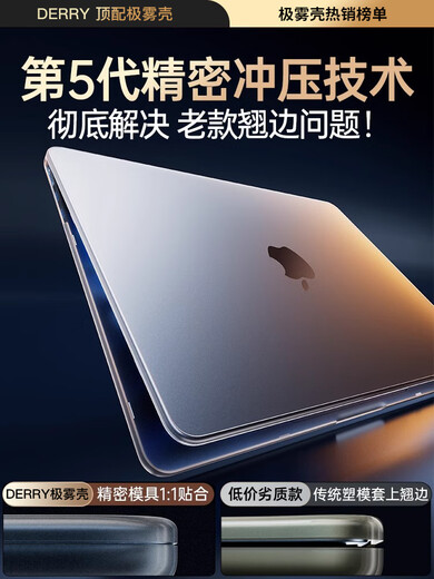 适用macbook保护壳macbookpro保护套14寸苹果16透明M4笔记本air13 【极雾透明】不沾指纹/真机质感 /德国原料 13.3 Pro 【A1278】