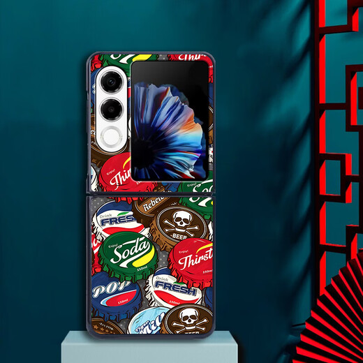 Xiao Jiejiang a choisi Nubia Flip2 Mobile Phone Case Nubia Flip2 Mobile Phone Case Nubia Leather Pattern peint nouveau NX724J Pliage Screen Anti-Fall European and American Puzzle Ty-Mushroom Head Nubia Flip2 [motif de peau grand trou]