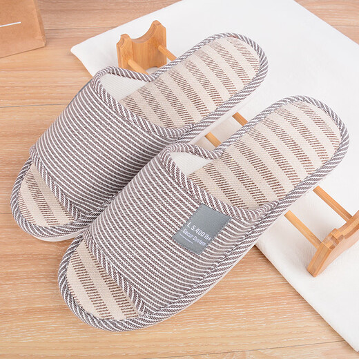 萱慕琳大码拖鞋亚麻夏天凉拖鞋家居四季男47家用春秋室内防滑大号棉麻 6630粉色 35-36 36-37 适合码脚穿