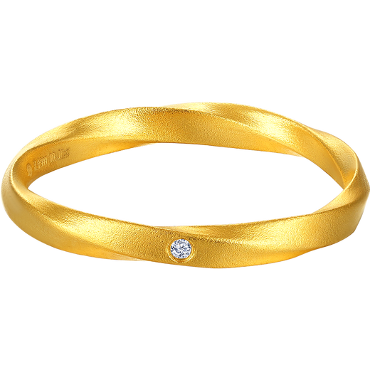 Diamond Family Xiaojinxi Endless Love Pure Gold Diamond Ring Couple Ring Gold Pair of Rings Proposal and Wedding Anniversary Customized 30-35 days Please contact customer service for details Women’s Ring Approximately 1.93g 0.2