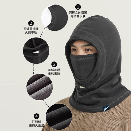 Pull-back hats for men and women, face masks, earmuffs, winter warmth and cold protection, cycling face protection, cotton hats, windproof Northeastern ear protection hats