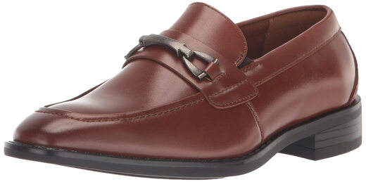 Stacy Adams Boys Kaylor Slip-on Loafers, Cognac Cognac 3 Big Kid