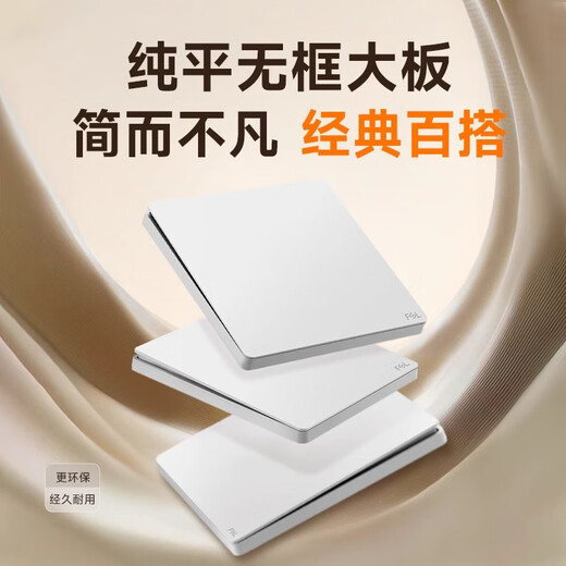 FSL Foshan lighting switch socket panel cream style matte frosted white one-open single-control five-hole with USB 86 type concealed socket oblique five-hole socket