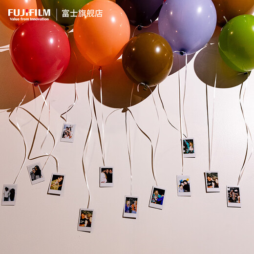 Fuji (FUJIFILM) instax instant camera 3-inch mini photo paper film roll 3-inch double pack + refrigerator magnet + photo album containing 20 pieces of white-bordered photo paper Official standard