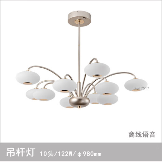 雷士（NVC）吊灯12809星度系列简约现代圆球奶油风客厅餐厅卧室灯语音 吊线灯/16头/139W/直径68厘米