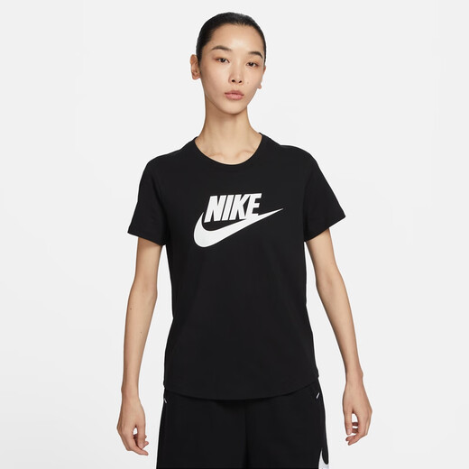 耐克（NIKE）ESSENTIALS女子印花T恤秋季纯棉休闲轻便柔软舒适DX7907 828柔和橙 2XL