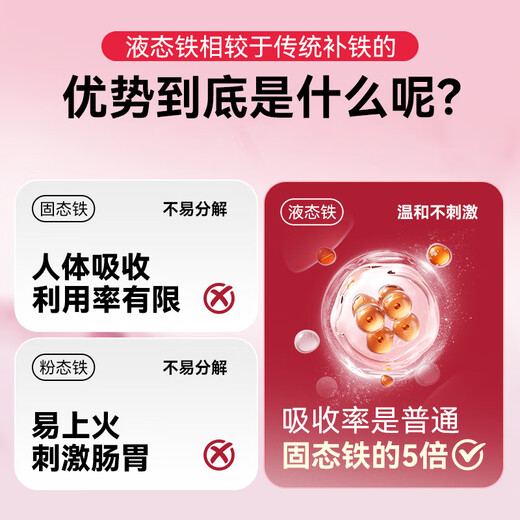 星艾迪多维铁口服溶液补铁补血改善贫血补铁孕妇补铁补气血女补铁儿童补铁剂口服液含维生素B叶酸孕135ml/瓶