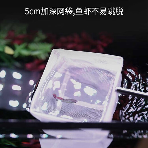 Stainless steel retractable fishing net fish tank fishing small 3d fishing net pocket dense net tropical ornamental fish fishing bag retractable net bag - white small - round - 1 pack No Specifications