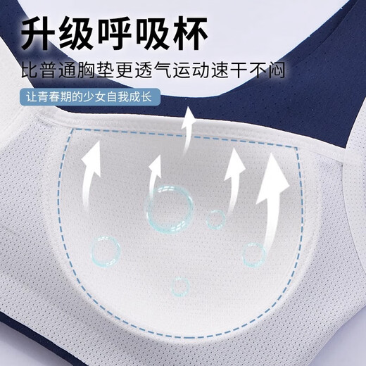 Tingmei [Silk Antibactérienment] Bra Sports Lingerie Anti-choard soulevant le développement du développement des élèves du lycée des premiers lycéens White M blanc M