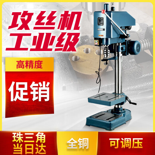 XMSJ电动攻丝机攻牙机台式功牙丝机swj-16多功能丝攻机swj-12TD 全铜轻型款SWJ-12370W单