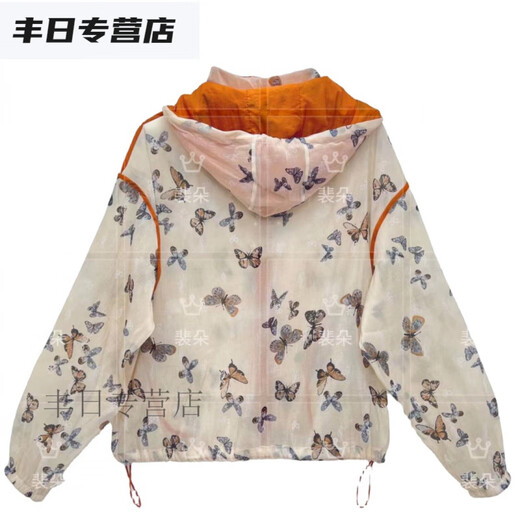 TYBURN蝶恋花Y825蝴蝶暮云纱薄款防晒衣裴朵服装工厂 蝴蝶花(定制印花面料) XL 128-150斤