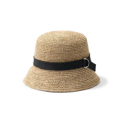 Sombrero de pescador plegable de Muji Palm Sombrero trenzado 25 Summer DBA57A5S Color original One Size 57-59