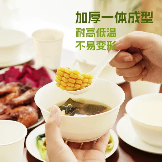 Blue natural corn starch disposable tableware set for 5 people (bowl + chopsticks + cup + spoon + plate)