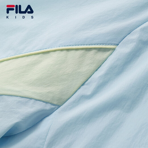 FILA Children's Sun Protection Clothing 2025 Autumn New Girls' Outdoor Sports Hooded Jacket Light Silicon Blue-LB 160