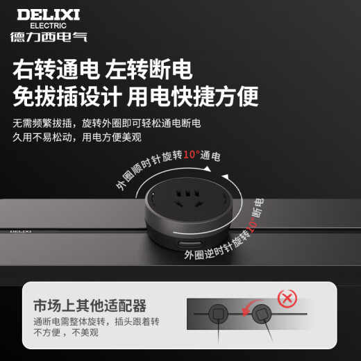 Delixi Track Socket verbessert neue grenzenlose, wandmontierte Schienenhöhle 80 cm Strecke + 4 Fünf-Loch-Schwarz-Eisengrau