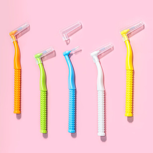 Xiaolu Mama L-shaped interdental brushing gap brush 0.7mm 20 orthodontic correction teeth ultrafine interdental brush brush fine brush head