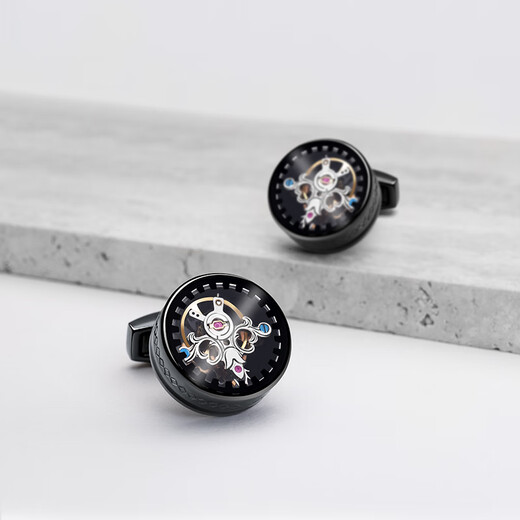 NOSSKISS perpetual tourbillon cufflinks for men gentlemen birthday gifts high-end custom French shirt birthday gift gift gift box gun black cufflinks