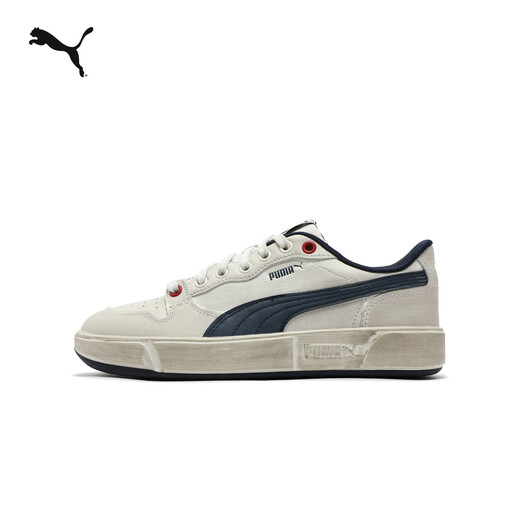 PUMA Dirty Shoes Men's and Women's Low-top Classic Retro Distressed Casual Sneakers LX 399254 Gray-White-Navy Blue-02 40.5