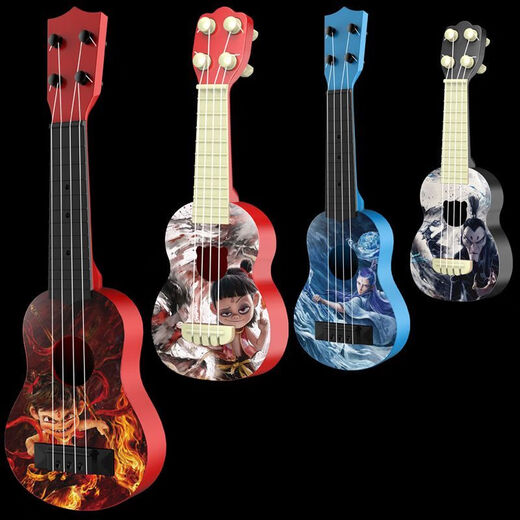 Ibanez鲸美多哪吒2魔童闹海尤克里里可弹奏吉他哪吒闹海儿童玩具吉他魔 哪吒大号可弹奏尤克里里