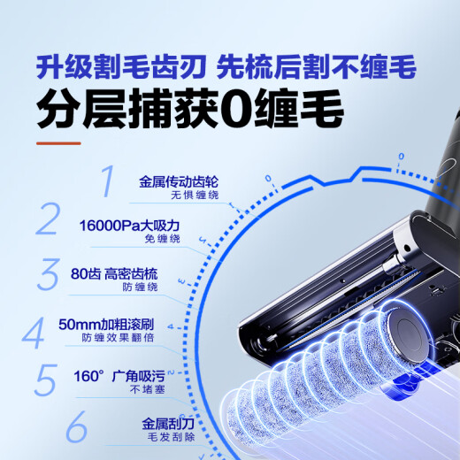 海尔洗地机G600无线智能家用洗拖一体自动清洗全自动拖地机防缠绕电解水除菌全能吸尘器 【全链速干 6重防缠】新品G600