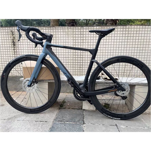 Java Road Bike Volata Huile Frein d'huile 24 vitesses Electric Carbone Fibre Adulte Men and Women Competition Bicycle Internet célébrité Champagne Black (7170 Set en aluminium Wheel) S-48 Taille (hauteur 168-175 cm)