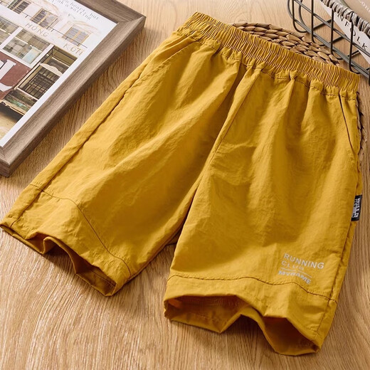 Yuanyoufel 1396 Schnelle trockene Shorts Sommer dünn 2024 Schöne super coole Eis Seide Lose lässige Straße blasen Sport mit mittlerem Sport Hauptbildmodell 140 Höhe 125-135 cm