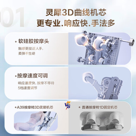 Rongtai Massage Chair Home Full Body Massage Chair Fully Automatic Space Capsule Zero Gravity Top Ten Massage Chair Brands 2025 Subsidy for Elderly Healthy Massage Sofa A39 Sand Color