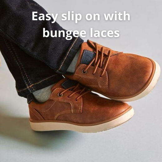 Deer Stags Boys Oxford Shoes Elastic Lace Comfortable Formal Suit School Daily Use Black 6.5 Big Kid