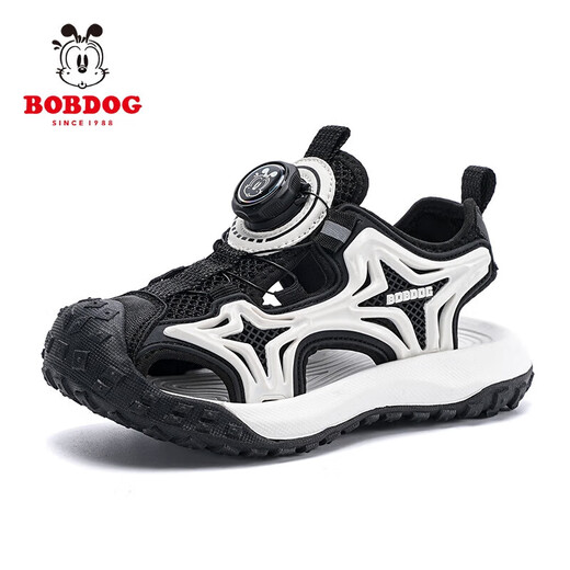 Sandalias de punta de niños Summer 2025 Nuevas zapatillas de playa para niños Medium grandes para niños Sandalias de deportes de SOLP SPORT SOLO TBDK983 NEGRO 32 Longitud de zapatos 20.5cm