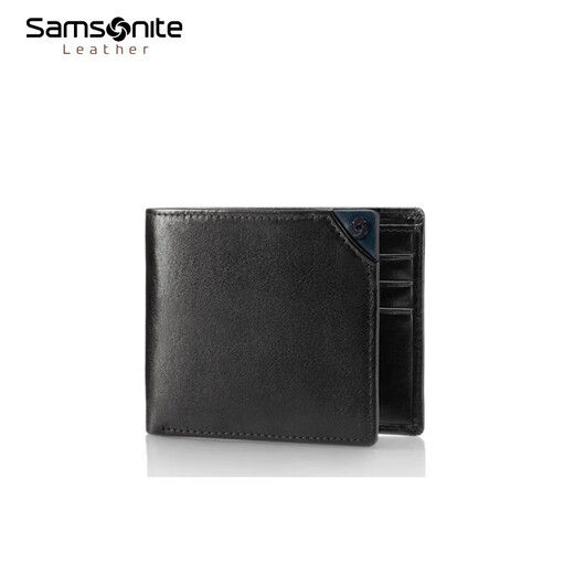 新秀丽（Samsonite）钱包牛皮钱夹商务皮包短夹驾驶证卡包送礼礼物TK6 TK6*09001-可放驾驶证