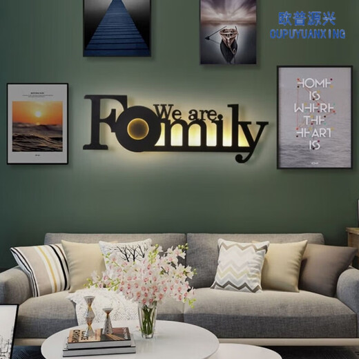 
XMSJ wall lamp bedroom bedside lamp modern simple Nordic creative living room background wall lamp corridor light luxury LED lamp YX1047 black 38m+ warm light