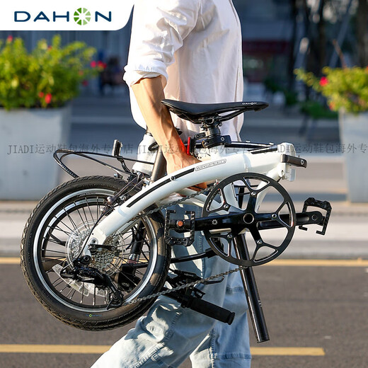 大行（DAHON）16寸迷你超轻9变速折叠自行车学生成人男女式单车PAA694官方正品 AIR云(白) 16英寸 x 16英寸
