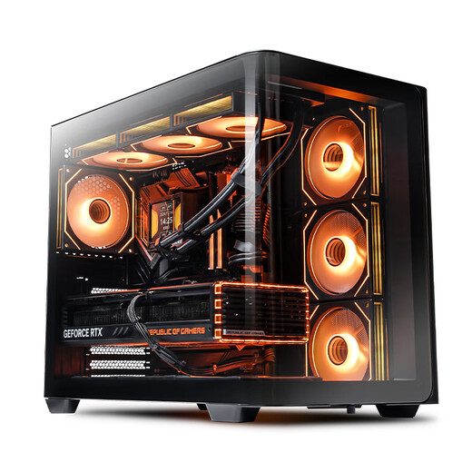Renaissance RTX5080/5090D Starship flagship graphics card host R9 9950X3D family bucket RTX5070i DIY game host e-sports live broadcast ai desktop assembly computer R9 9950X3D+RTX5080丨Configuration three