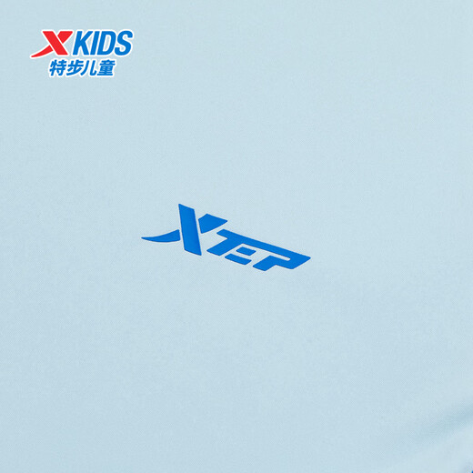 XTEP (XTEP) Ropa para niños para niños y niñas de moda cómoda y versátil de manga corta Sky Blue 120