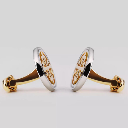 NOSSKISS new gold and silver contrasting cufflinks high-end simple and fashionable iris French shirt cuffs stud birthday gift gifts. Please consult customer service for customization