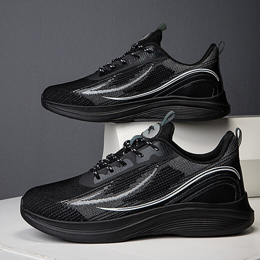 怡安踏雪安踏男鞋秋季情侣款透气网面鞋超轻舒适百搭休闲运动鞋软底轻便跑 安踏F6636黑白【男女同款】 35