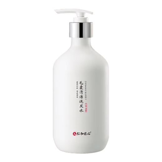 仁和匠心毛囊清洁洗发水控油去屑止痒洗发露带泵头500ml【临期清仓】