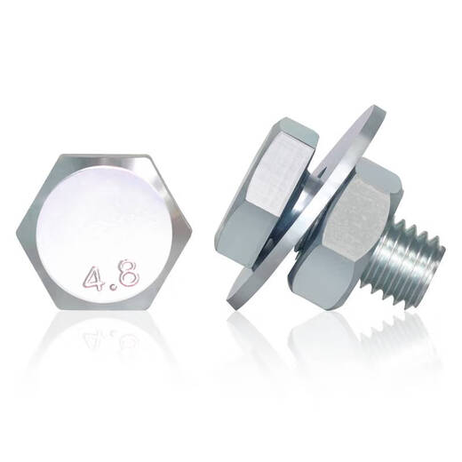 Ni Zhier customized galvanized air conditioner outdoor unit base mounting screw set air conditioner bracket screw fixed foot machine foot bolt M8*20 one bolt, one female and one flat pad_200 sets