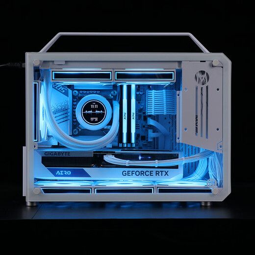 Gigabyte RTX5090D/5080 Mechanical Master C+MAX white mini water-cooled game console DIY assembly computer design portable small steel gun desktop machine six 9950X3D/32G/2T/5090DV2
